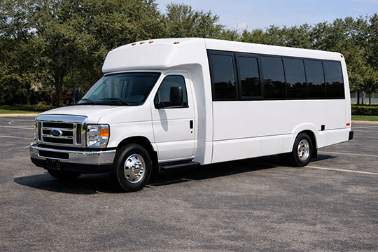 18-passenger minibus available for charter in Fort Madison, IA