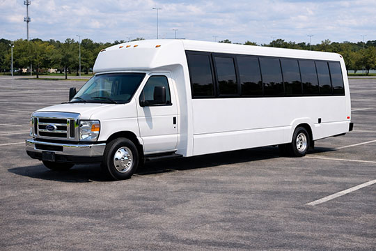 25-passenger minibus available for charter in Fort Madison, IA